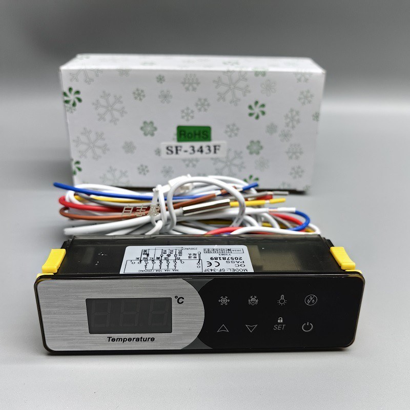 SF-343f温控器冰柜雪柜展示柜电子温度控制器温控仪玻璃门控制器