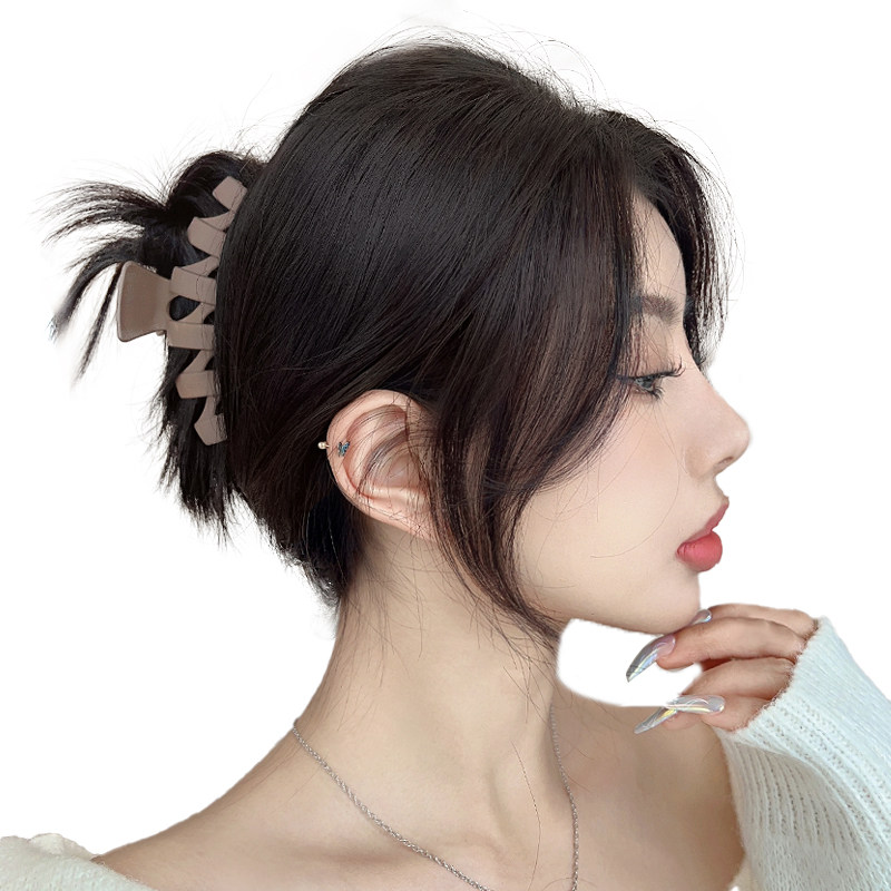 全真发八字刘海假发片女网红气质中分刘海自然隐形假刘海鬓角贴片