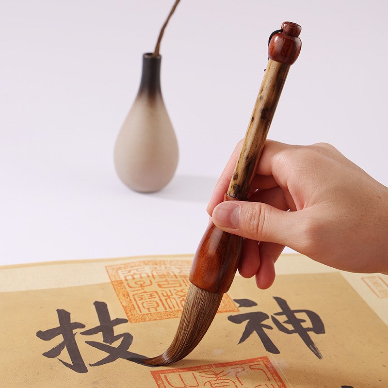 斗笔特大号毛笔抓笔狼毫兼毫写对联春联大字福字专用大提斗专业级