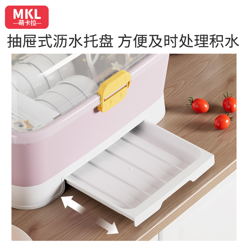 婴儿奶瓶收纳盒装宝宝餐具辅食工具碗筷防尘收纳箱沥水架外出专用