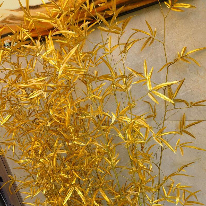 仿真金竹子细水竹婚庆金竹子婚礼竹子舞台装饰粗金色竹子室内造景
