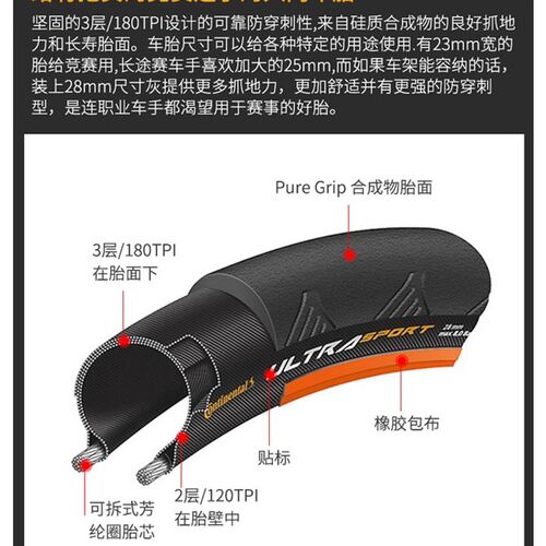 马牌公路车防刺折叠超轻竞赛gp5000自行车700x23c25c28c40c四季胎