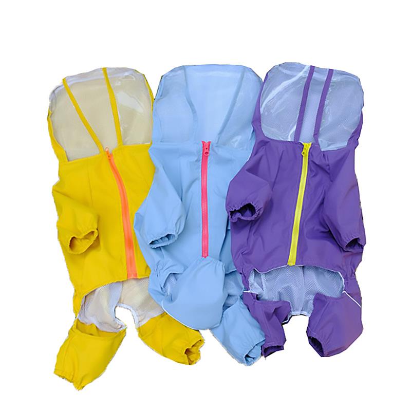 法斗雨衣宠物衣服外出防水衣服宠物四脚衣防水宠物巴哥防雨衣雨披