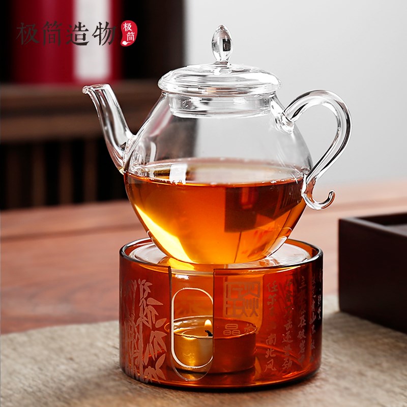 温茶炉煮茶小茶炉蜡烛加热保温底座暖茶器烘茶围炉煮茶玻璃温茶器