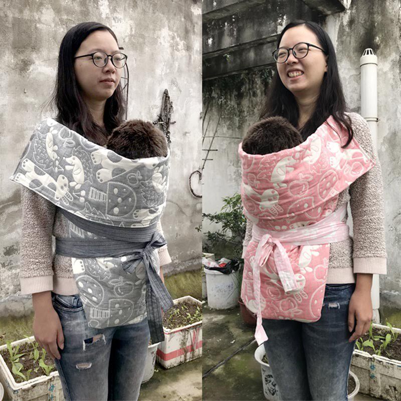 婴儿背带老式传统四川绑带宝宝背娃娃的后背外出背袋前后两用背巾