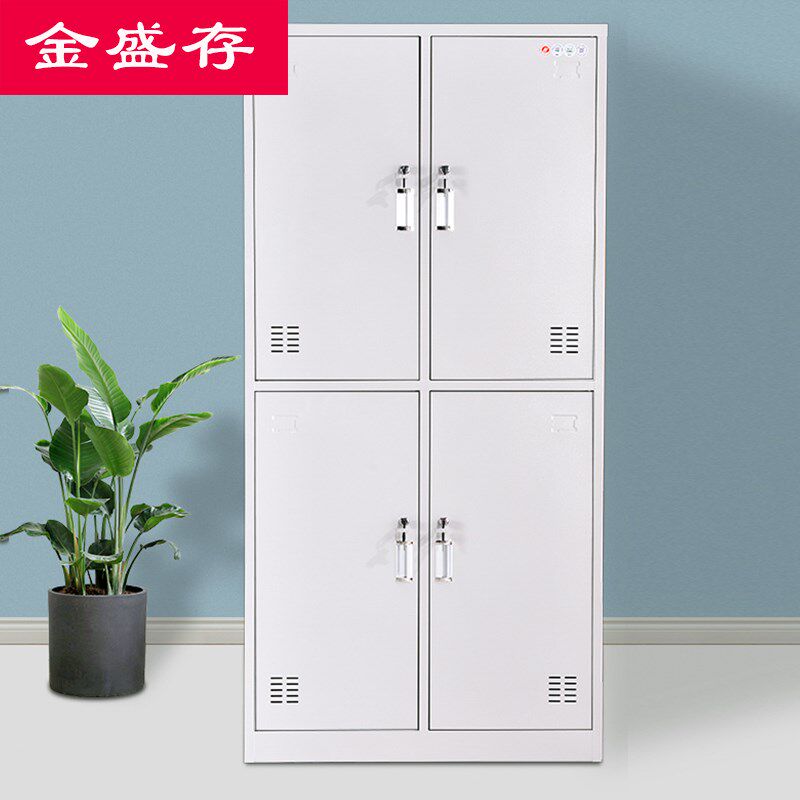 钢制工厂宿舍员工更衣浴室带锁更衣柜三门四门六门单门双门储物柜