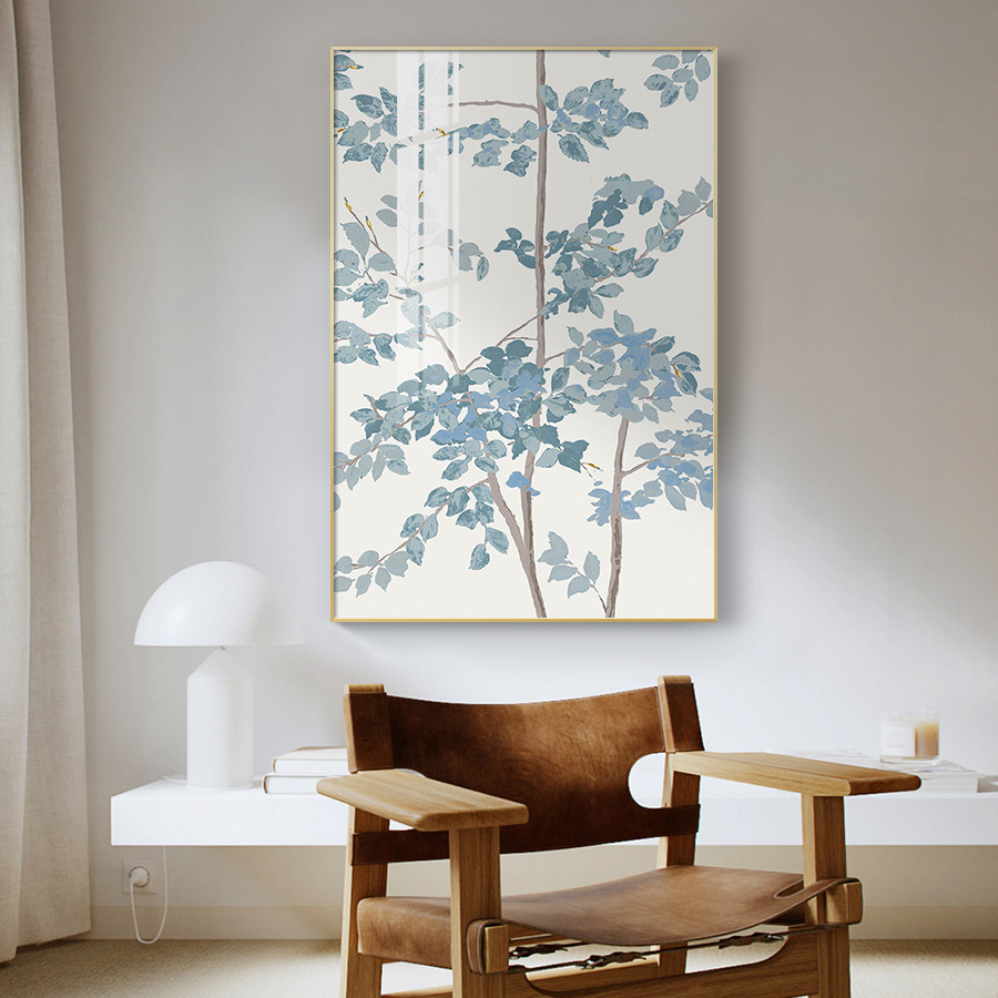 北欧原木风客厅装饰画沙发背景墙画玄关简约日式绿植卧室床头挂画