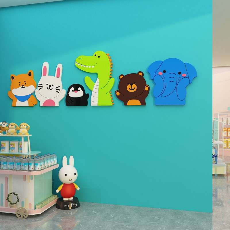 母婴室布置墙面装饰品画贴纸宝店妈咪小屋内文化背景妇产康后医院
