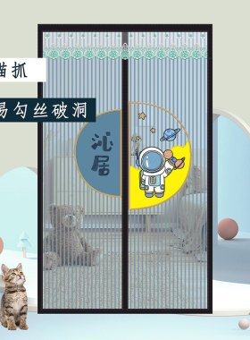 防蚊门帘子夏季家用免打孔卧室新款隔断磁性纱门窗全磁条自吸蚊帐