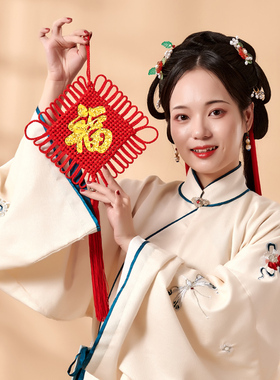 红色中国结挂件客厅大号福字玄关入户门电视背景墙上新年装饰用品