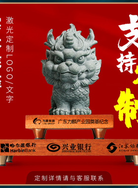 青砂石复古国风新中式鱼缸造景佛头家居装饰创意佛首精品桌面摆件