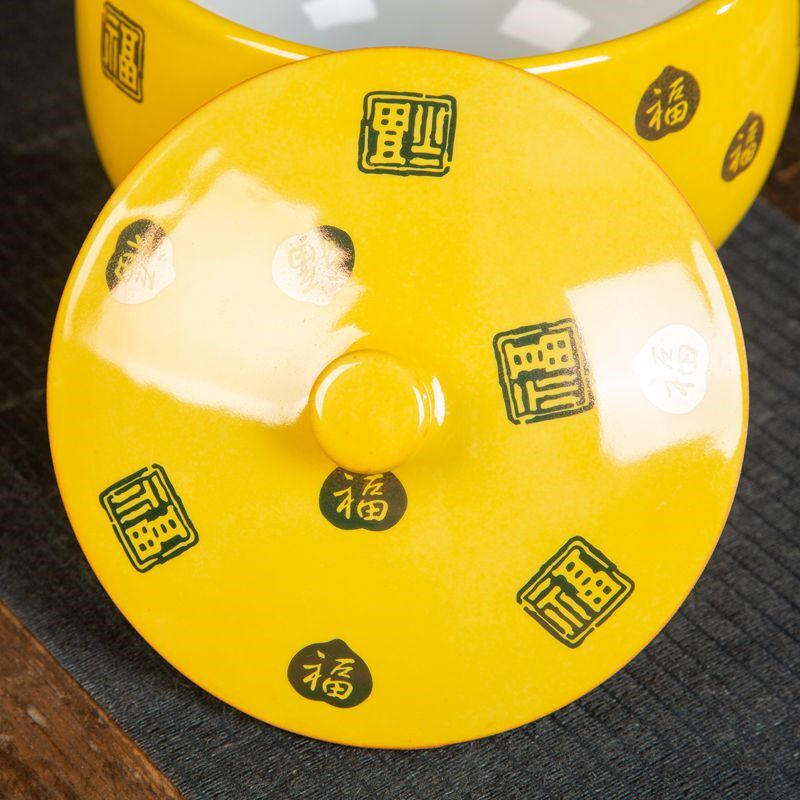景德镇陶瓷器带盖米缸油缸零食储物罐茶罐泡菜坛5斤10斤密封防潮