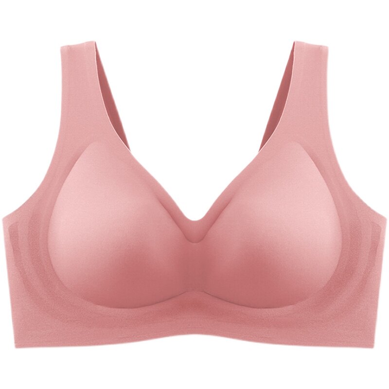 乳胶文胸女水滴形全罩杯胸垫加宽侧收副乳小胸加厚聚拢无钢圈内衣