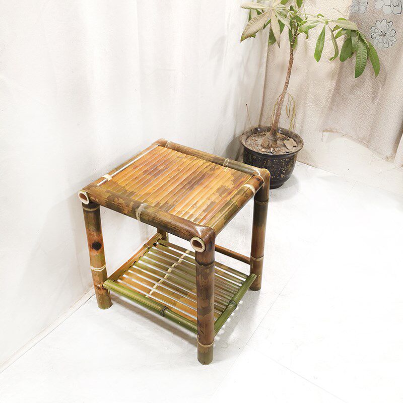 小桌子茶几复古风格小茶台竹子简约花架放烧水壶的架子竹制品家具