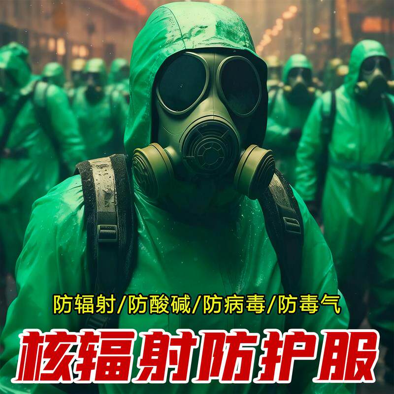 防核辐射生化服防护衣应急储备物资防化服防腐蚀连身全身耐酸碱
