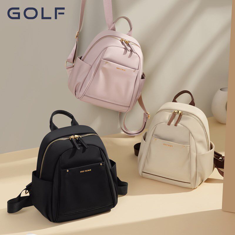 GOLF小背包女2024新款帆布迷你双肩包轻便时尚百搭小书包学生小包