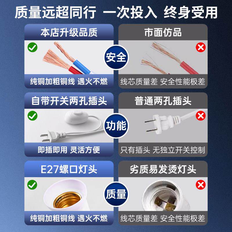 床头吊线灯卧室小吊灯主卧阳台走廊过道带线灯泡免布线简约