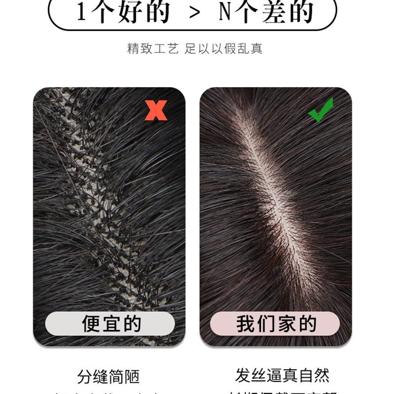 短发假发全头套女真人发丝波波全头光头套女减龄时尚款假发套真发