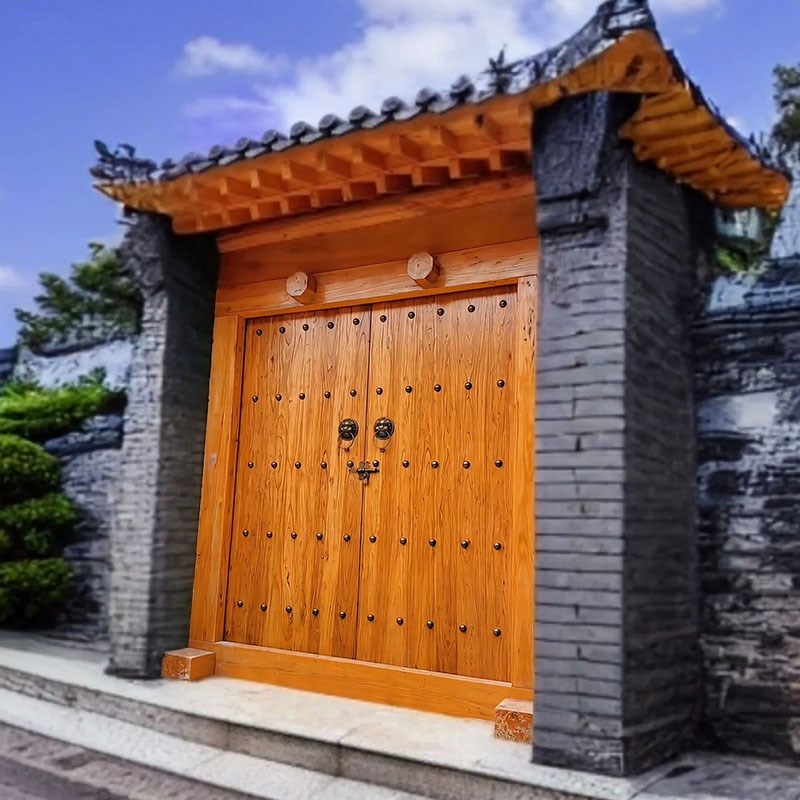 实木大门别墅四合院大门农村自建房庭院木门仿古中式祠堂寺庙木门