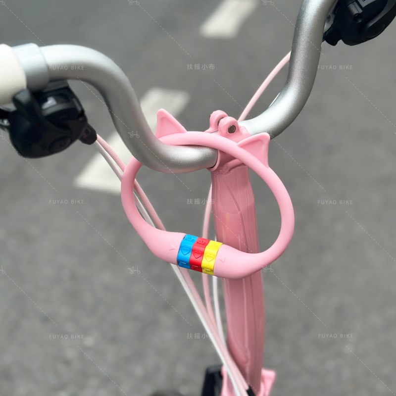 扶摇适用小布折叠自行车配件喵星人防盗锁大行密码锁公路车硅胶锁