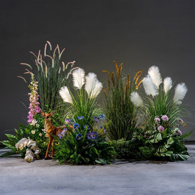 大型仿真绿植造景观组合室内插花仿生植物假树假花卉橱窗装饰摆件