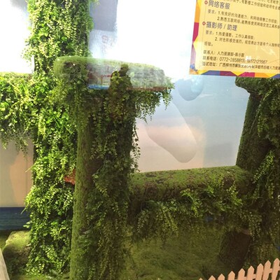 植毛石皮 仿真青苔草坪 青苔石 盆景 植物苔藓 仿真植物墙景草坪