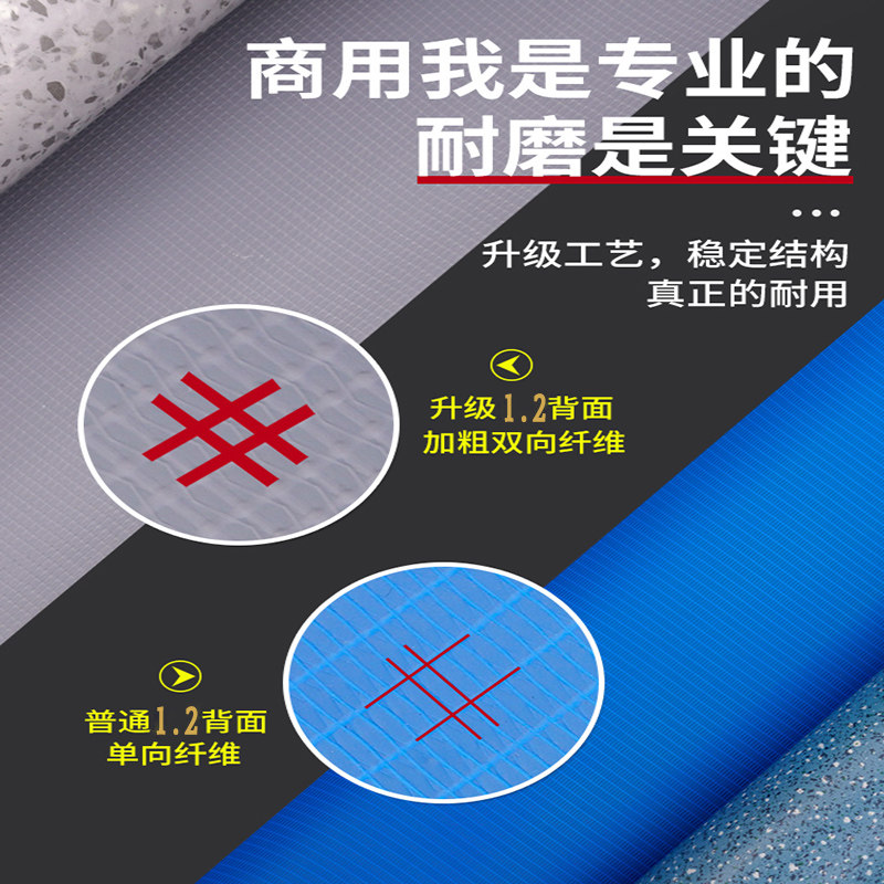 PVC塑胶地板革办公室商用加厚耐磨防水地胶垫水泥地直接铺地板贴