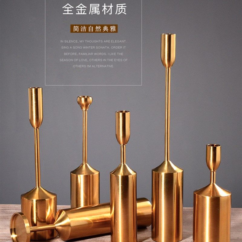 欧式 烛台6件套 金属电镀 婚庆道具烛台 家居软装 工艺品 摆件