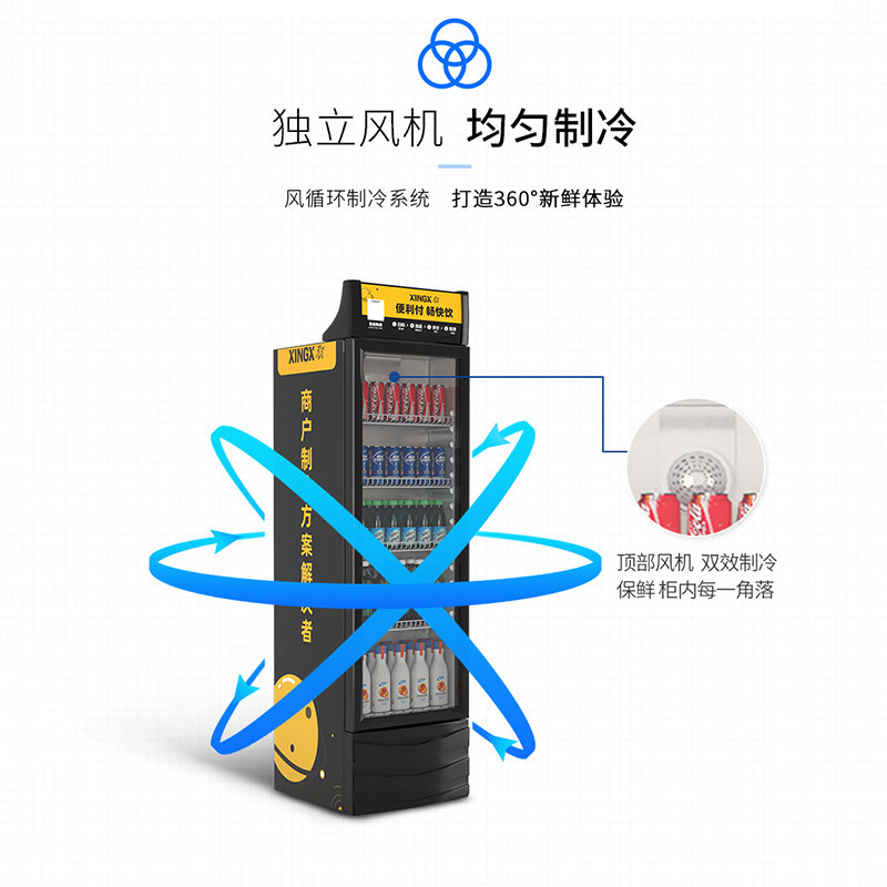 星星冷藏柜230F饮料柜便利店冷藏展示柜超市商用冰箱立式展示冰柜
