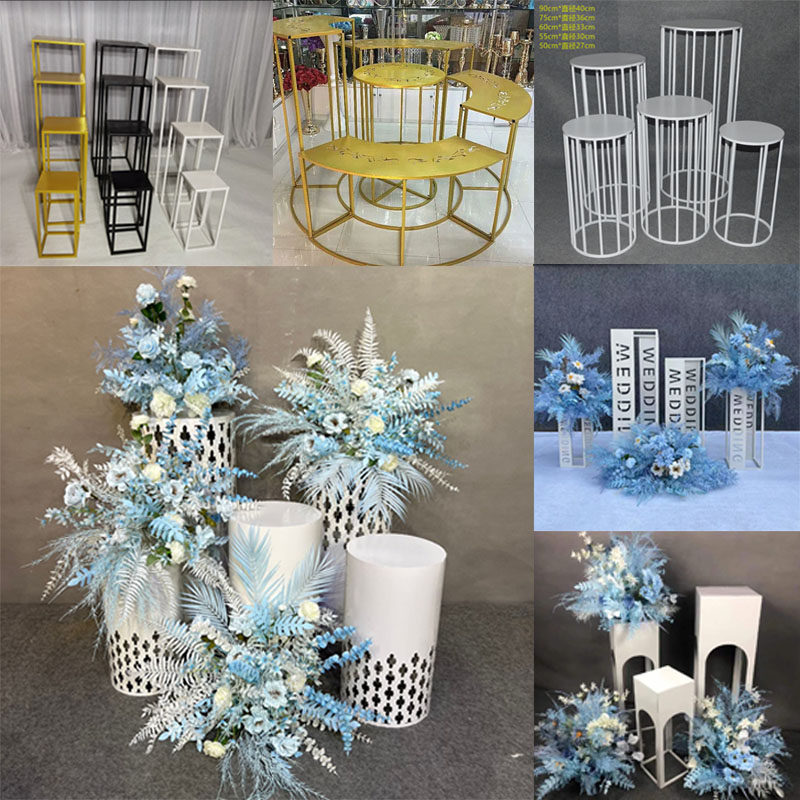 婚庆甜品台柱子方形甜品桌圆筒甜品台婚宴路引生日派对订婚摆件