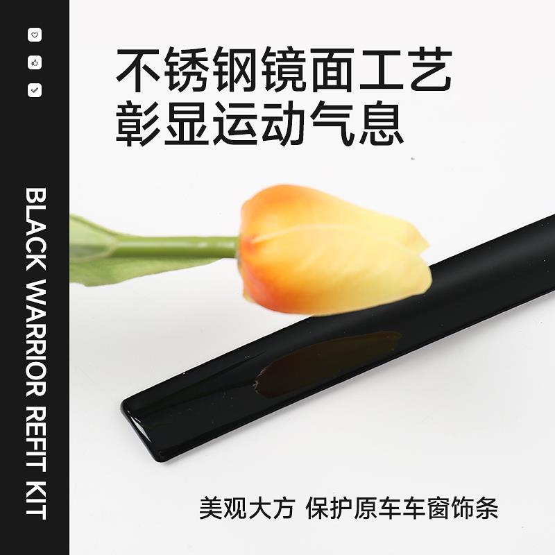 26款蔚来es8黑化套件车身饰条黑武士改装亮条汽车专用外装饰配件