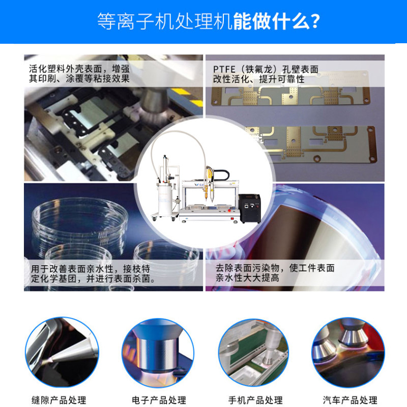 电浆表面处理机PP塑料玻璃杯子网版印刷刷点胶前旋喷低温火焰活化