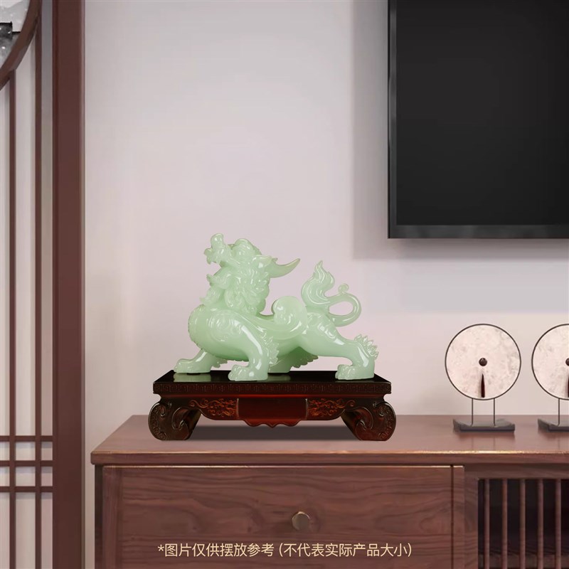 玉石貔貅招财摆件一对旺财镇宅皮丘客厅办公室饭店开业礼物送礼