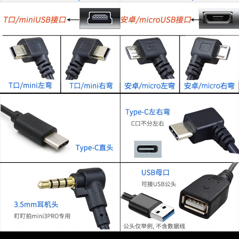 极狐T1专用行车记录仪转接线降压线 ETC预留口阅读灯连接电源线