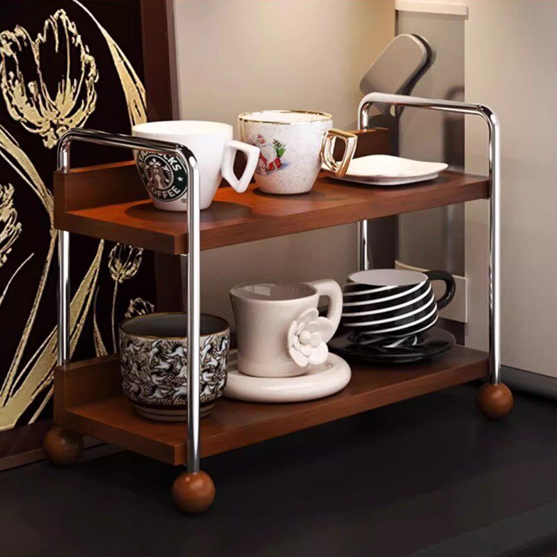 实木杯架茶杯咖啡杯置物架厨房水杯架子桌面收纳架办公室茶具杯子