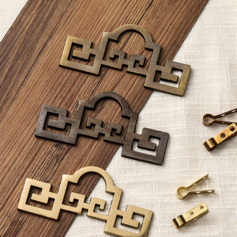 黄铜画框挂钩中式牌匾加厚仿古字画纯铜挂画钩画框挂钩