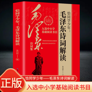 正版新书 恰同学少年：毛泽东诗词解读 朱向前 著 长江文艺出版社