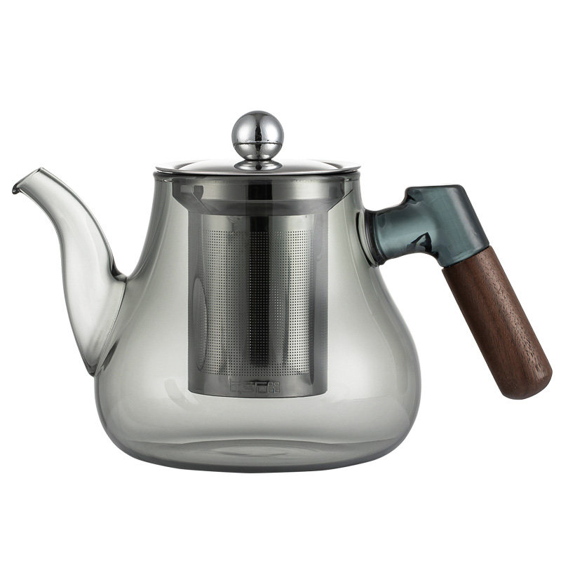 左茗右器防烫玻璃泡茶壶围炉煮茶壶不锈钢内胆过滤耐高温冲茶器