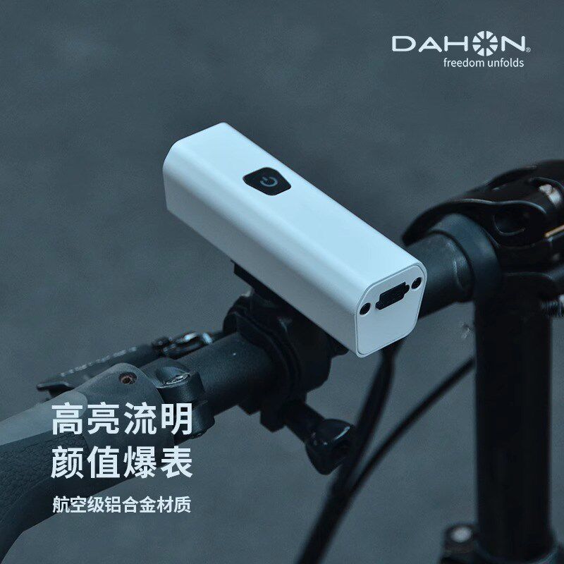 Dahon大行自行车灯前灯强光夜骑山地单车充电手电筒骑行装备配件