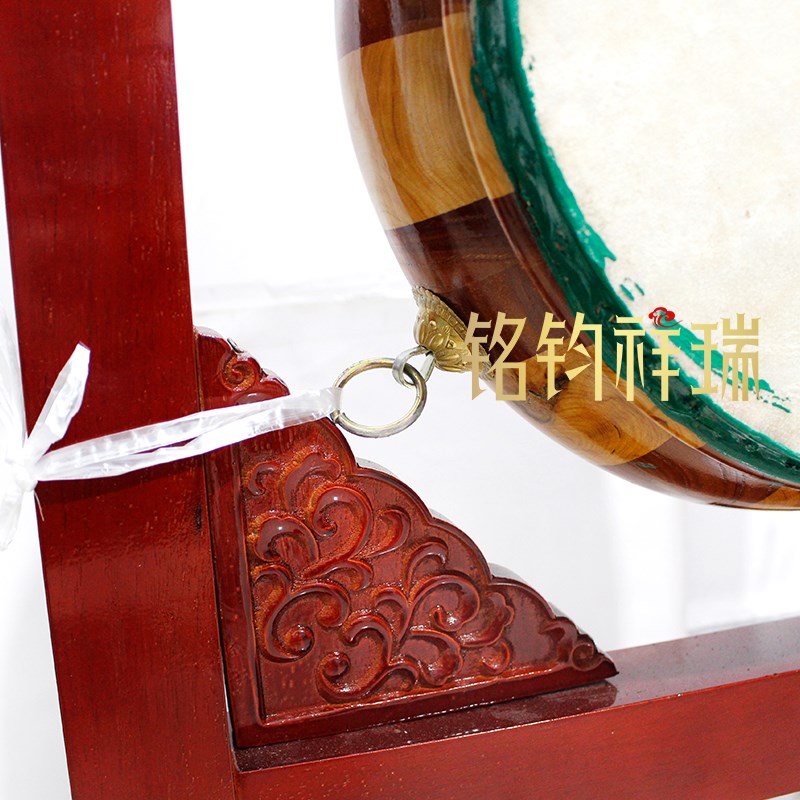 藏式加厚柏木鼓架家用摆放红色藏族鼓架大鼓藏传民族手鼓乐器