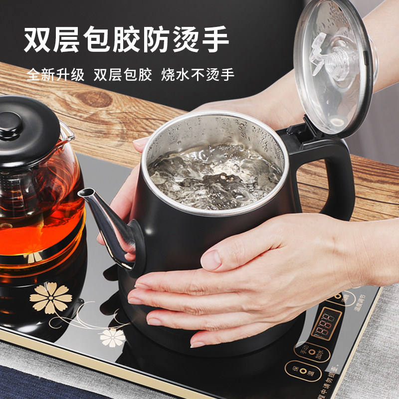 中山制不锈钢全自动底部上水电热壶 1350W防烫保温泡茶机