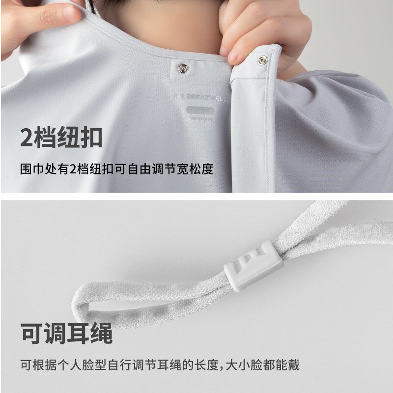 防晒面罩护颈口罩女夏季薄款全脸防紫外线冰丝脸罩护眼角面部罩