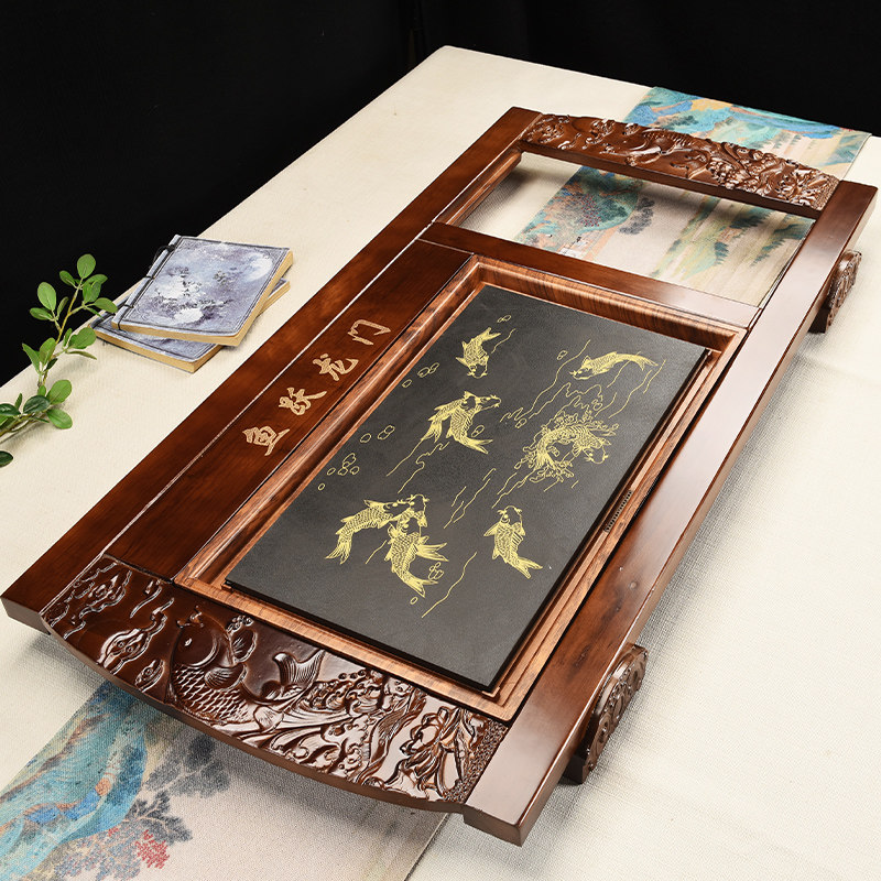 茶盘家用简约茶台实木茶盘清仓特价小托盘储水式轻奢现代沥水茶盘