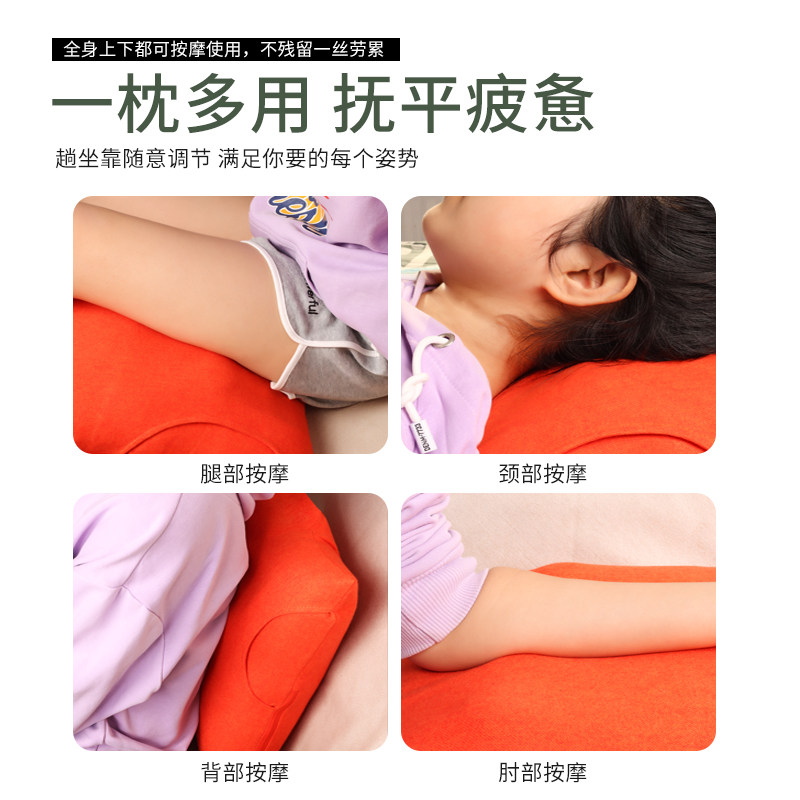 4S店同款正品按摩靠垫抱枕车载办公室家用腰部按摩器颈椎背部