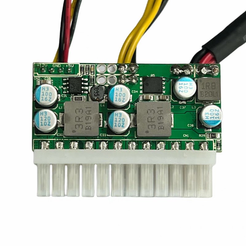 DC-ATX直插电源板380W 12V固态电源模块 DC-DC电源板 含线材全套