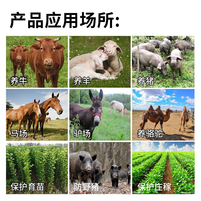 电子围栏系统全套防野猪养牛养羊防熊狗畜牧养殖智能高压脉冲电网