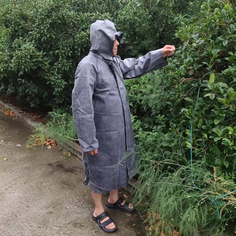 国防军工雨衣加厚87式橡胶帆布防汛雨衣长版连身抗洪防暴雨应急