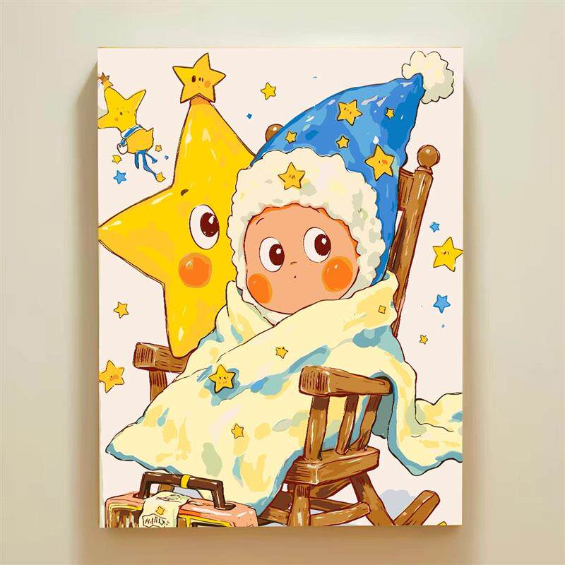 卡通星星人满钻钻石画diy手工创意粘贴画儿童房间创意装饰画礼物