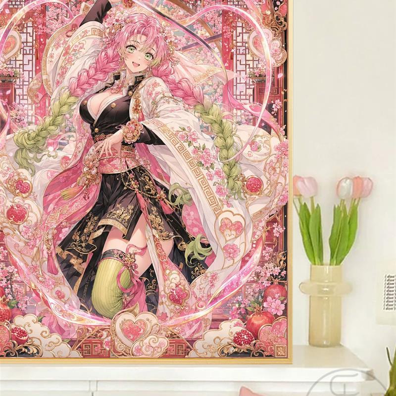 鬼灭之刃蜜璃2026满钻5d钻石画手工diy粘贴画卡通儿童房间装饰画