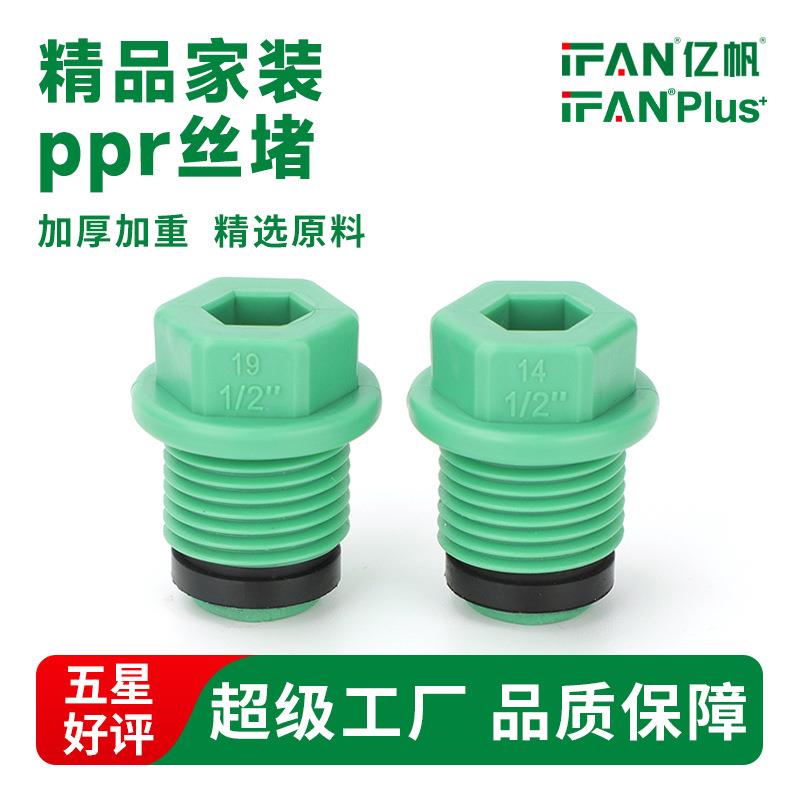 ppr外丝六角堵头加厚丝堵家装PPR4分6分管件管帽外牙试压堵头